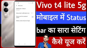 Vivo t4 lite 5G mobile mein status bar ka sara setting kaise use Karen