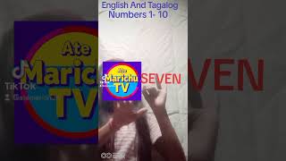 Count 1 to 10 Taglish for kids| Learn numbers with ate Marichu tv|Toddler learning