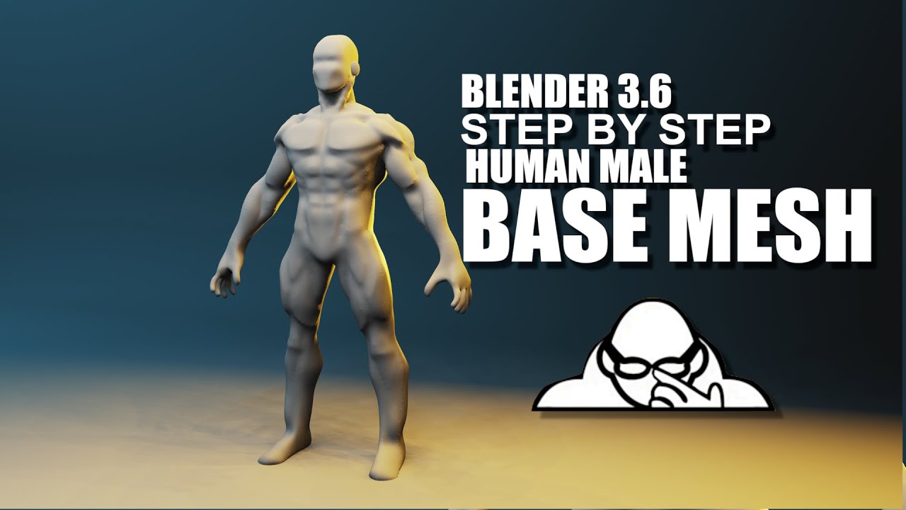 Human Male Base Mesh Tutorial How To Step By Step Blender 3.6 
