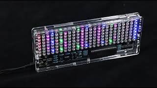 Kit d'affichage de spectre de musique LED DIY 16x32 Rhythm Lights Horloge  Température 8 Kinds Spectrum Mode Smd Projet de soudure Mimenor