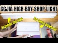 GGJIA 130W LED Linear High Bay shop light - led low profile shop lighting upgrade 5k ultra bright