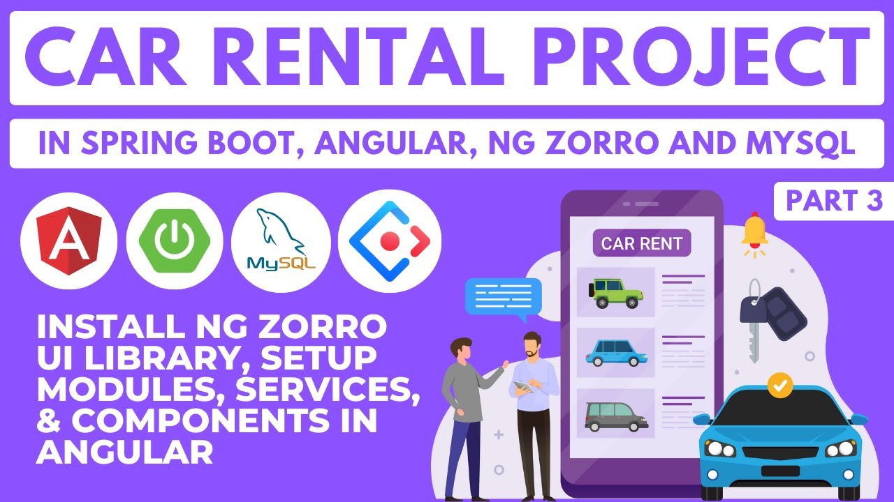 Creating Modules,Components,Services, Install UI |Car Rental Project in ...