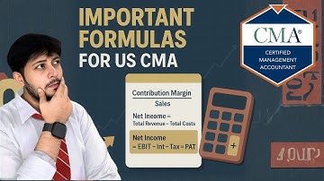Important Formula’s helped me to PASS US CMA | 100% Helpful