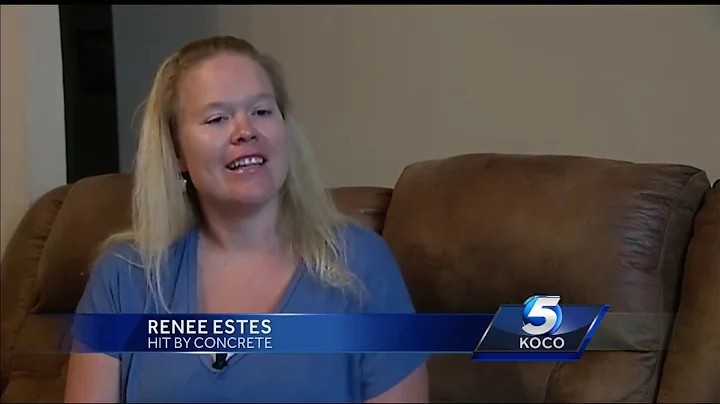 Piece of concrete falls, almost hits woman, son at...