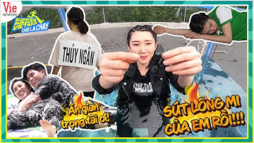 Chơi Là Chạy Highlight | Thúy Ngân rớt lông mi giả, đội sổ mang bảng tên siêu t trêu ngươi Voi Biển