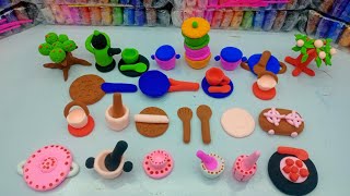 Amazing technique make kitchen set with polymer clay| Miniature clay kitchen set| Primitivekitchen#
