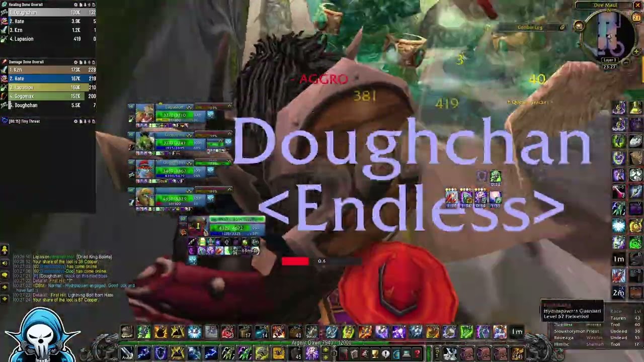 WoW Classic Hardcore \ Doomhowl | Shaman Tank DME 1 (Pre-raid gear only)