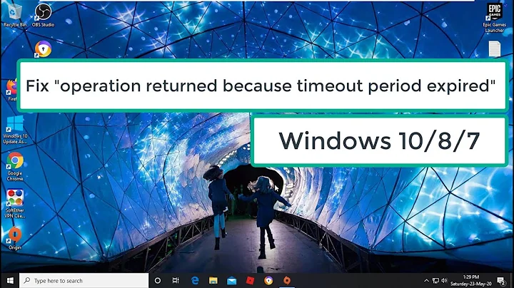 Fix operation returned because timeout period expired