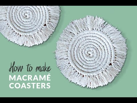 DIY Round Macramé Coasters | Boho Room Decor | Curly Made