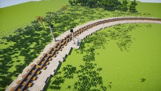 Minecraft Railroad Track Curve Tutorial