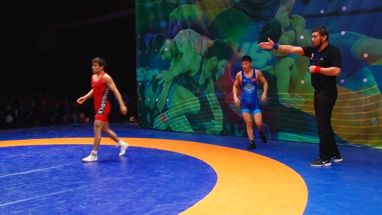 ВОЛЬНАЯ БОРЬБА. Чемп.Кыргызстана-2024 (юниоры). 57 кг Финал Мухаммадрасул Салиев-Доктурбек уулу Юхан