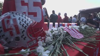 Community Gathers For Vigil In Cuyahoga Heights To Honor Fallen Euclid Police Officer Jacob Derbin