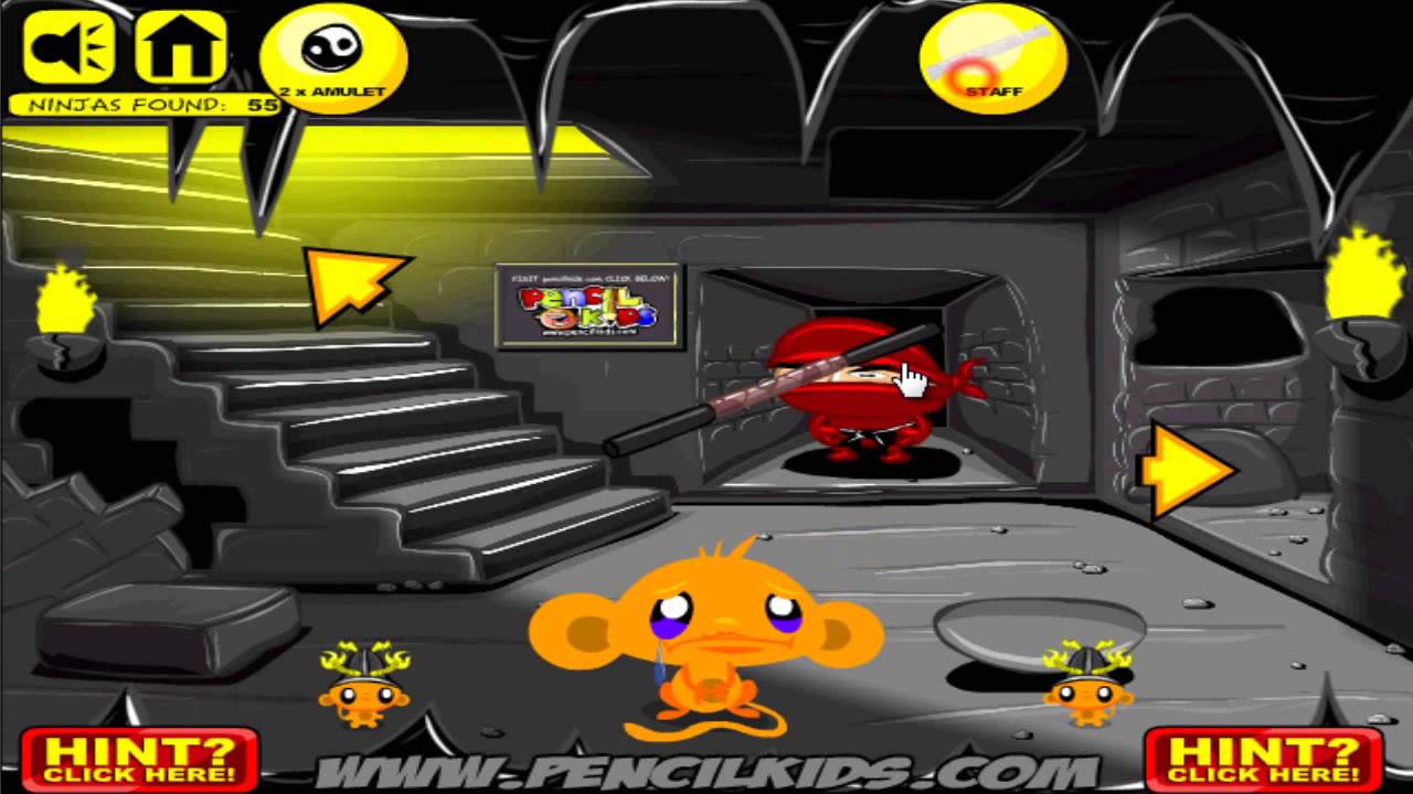 Video Hướng Dẫn Chơi Game Chú Khỉ Buồn Tìm Ninja 3 - Game Vui - Game Vui
