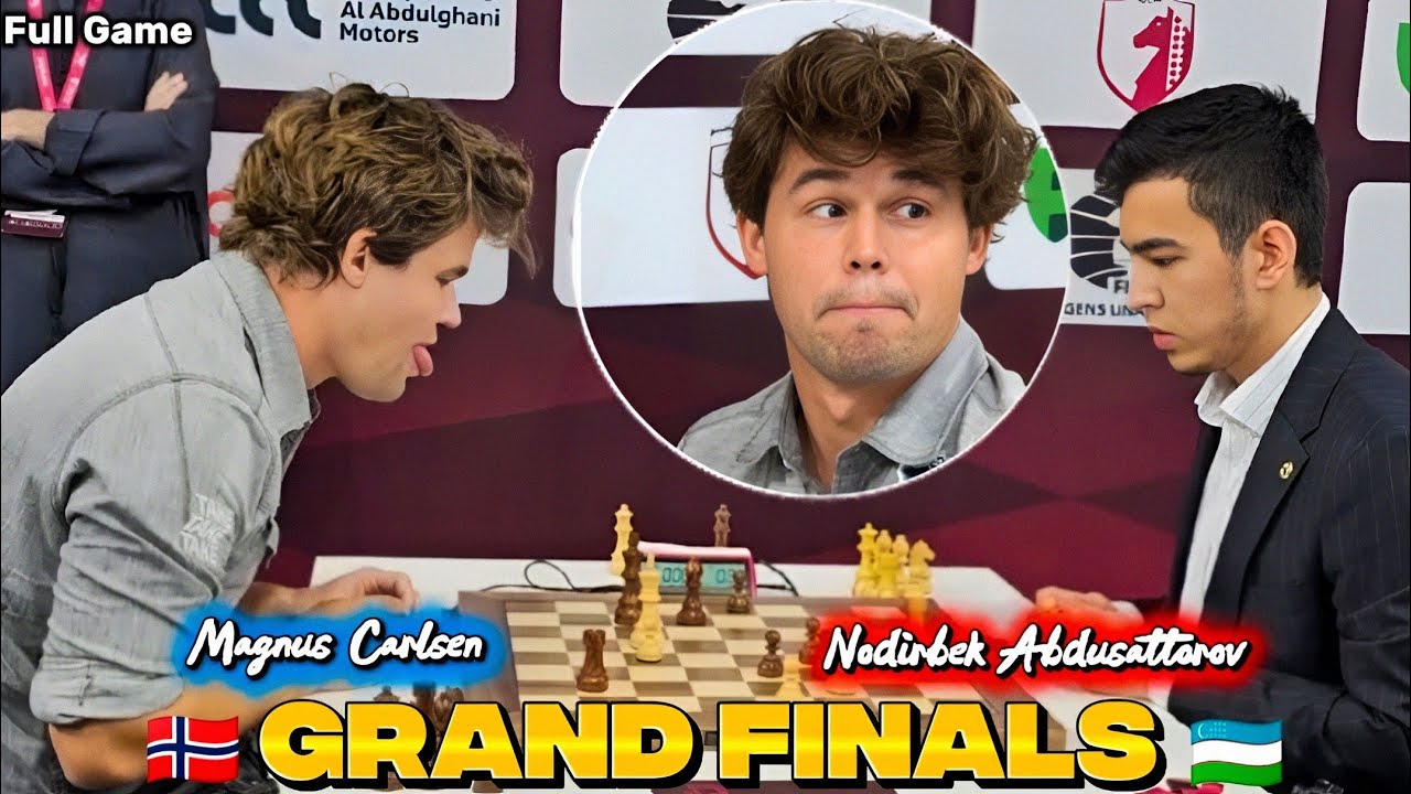 Grand Finals || 🇳🇴 Magnus Carlsen VS 🇺🇿 Nodirbek Abdusattorov || Fide World Blitz Championship 2025
