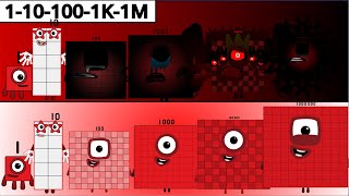 Looking For Uncannyblocks Band But Different nightmare (1-10-100-1K-1M) VS Normal But Number