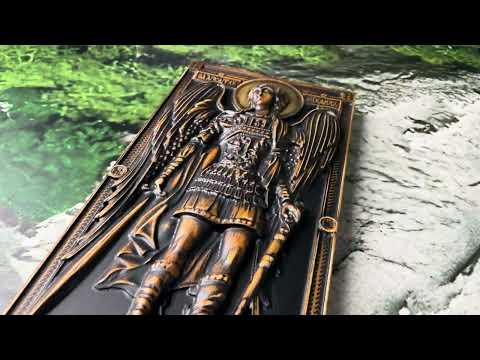 Ікона з дерева «Архангел Михаїл — Небесний Воїн і Захисник», видео 1