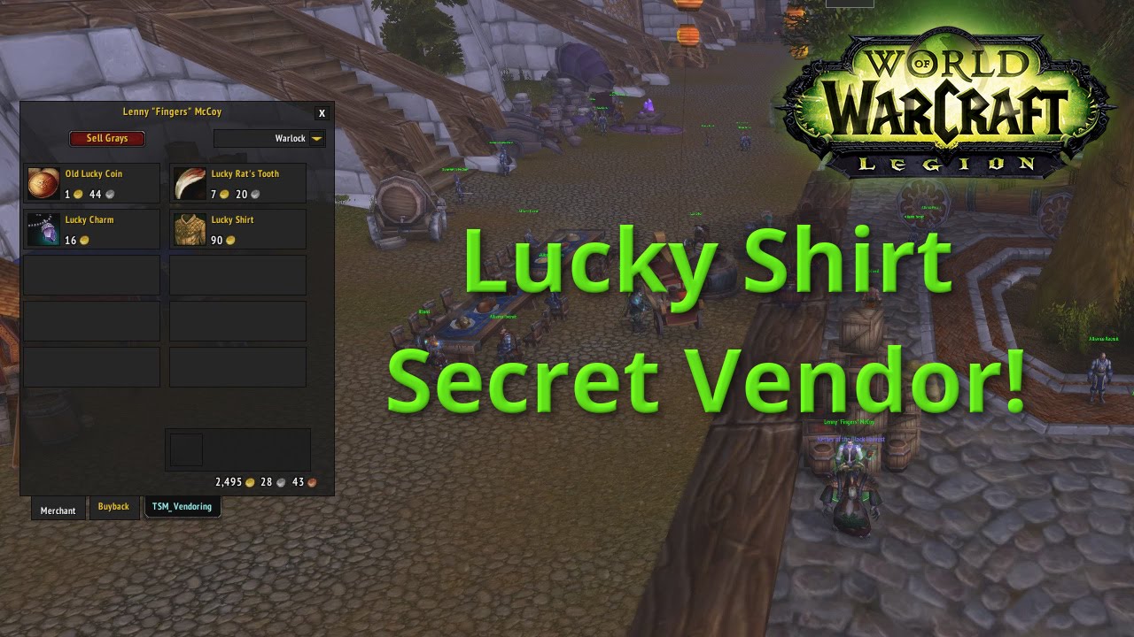 [WoW] Alliance Lucky Shirt Guide! Legion 7.0.3 Gold