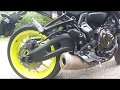 Yamaha MT07 (2016) original vs modified exhaust