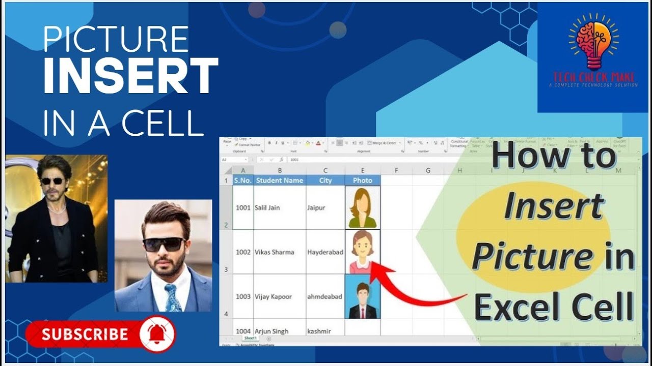 Insert Picture in a Cell Easily Without Cell Size Change. - YouTube