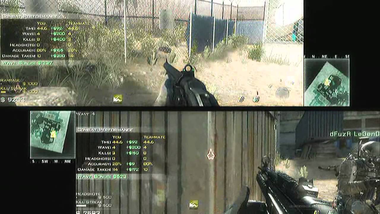 modern warfare split screen