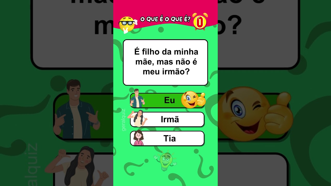 O que é o que é? Charadas para adivinhar #quiz #oqueéoq… — Transcript