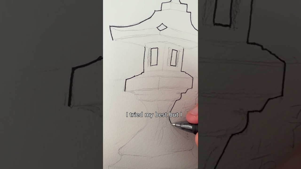 Sketching at a Buddhist Temple 