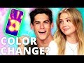 DIY COLOR CHANGING Phone Case?! Di Dare w/ Joey & Bailey from Malibu Surf