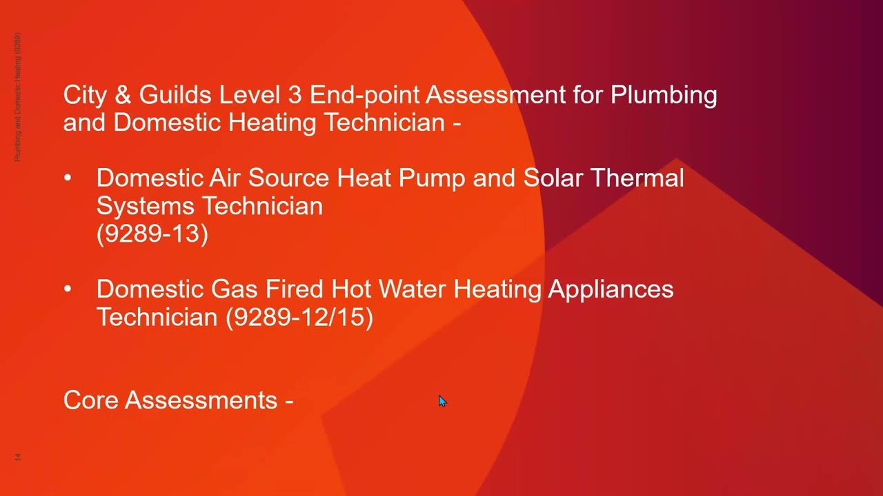 9289 Level 3 Plumbing & Domestic Heating Technician V1.2 (ST0303) EPA launch webinar pathways