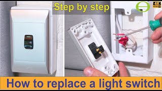 How to replace a faulty light switch - step by step