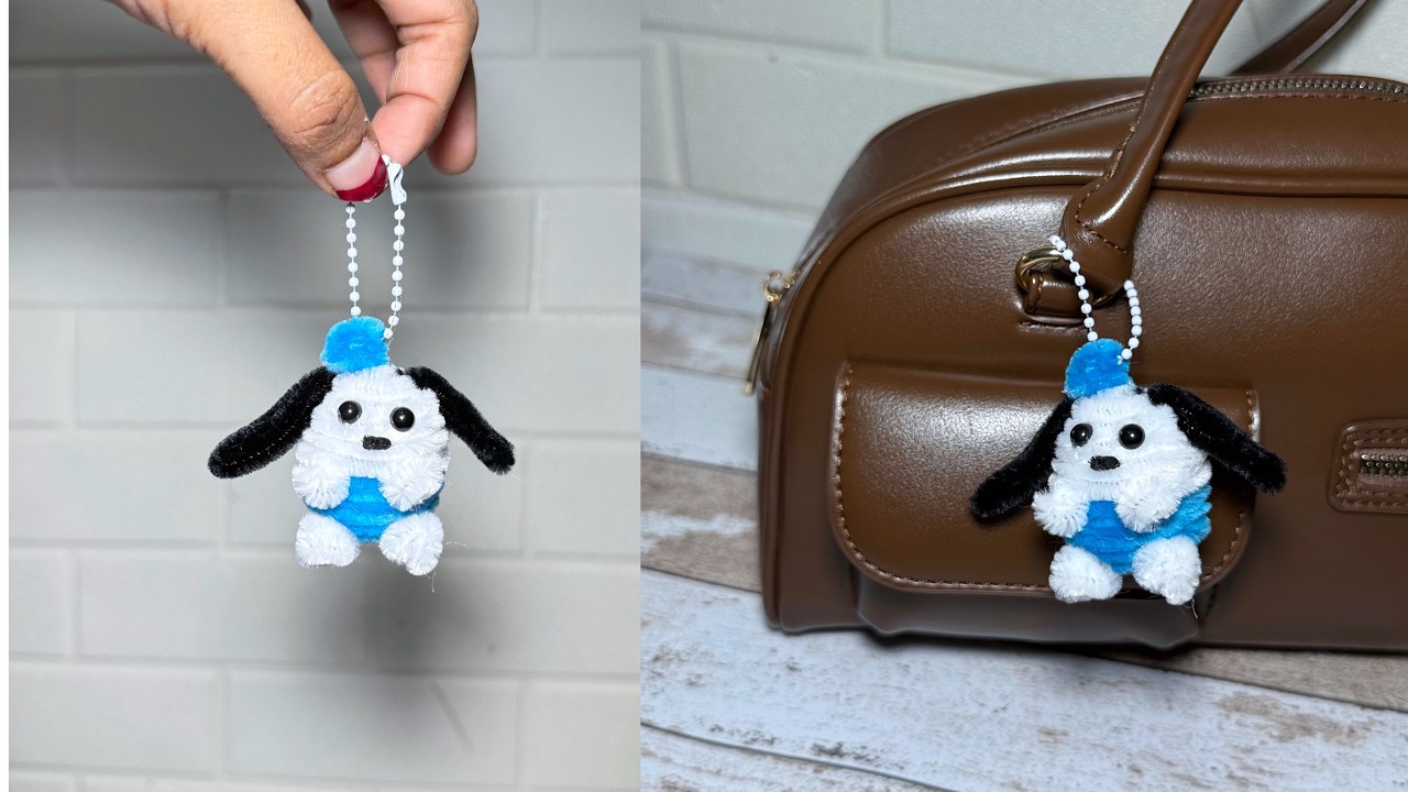 Милый брелок Sanrio из пушистой проволоки.