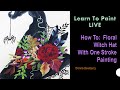 Learn to Paint One Stroke - LIVE With Donna:  HALLOWEEN Floral Witches Hat  | Donna Dewberry 2023