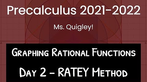 Graphing Rational Functions Day 2 - RATEY