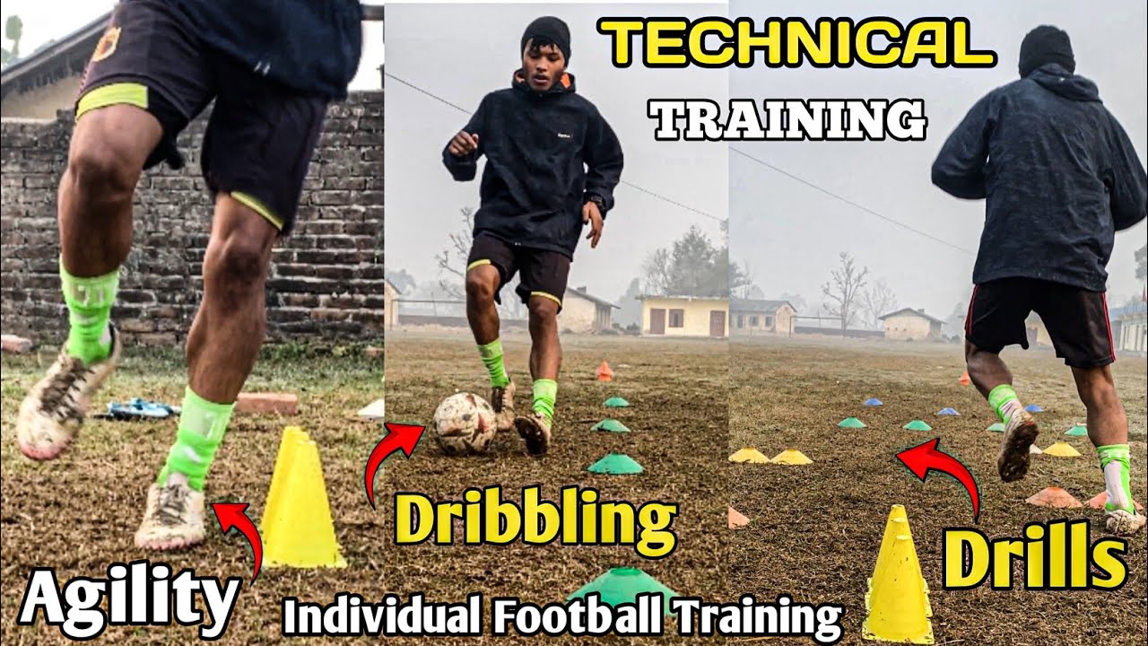 Technical Training Agility & Dribbling Drills | Individual solo Training - YouTube