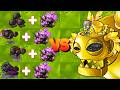 PVZ 1 Fusion 3.5 Challenge - Team Gatling Doom + Torchwood VS Golden Dr.Zomboss - Who Will Win?