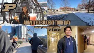 Admitted student tour day at Purdue | dorm tour, friends, walking, exploring