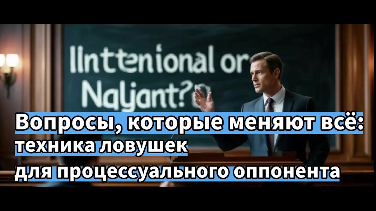 Вопросы-ловушки для процессуального оппонета