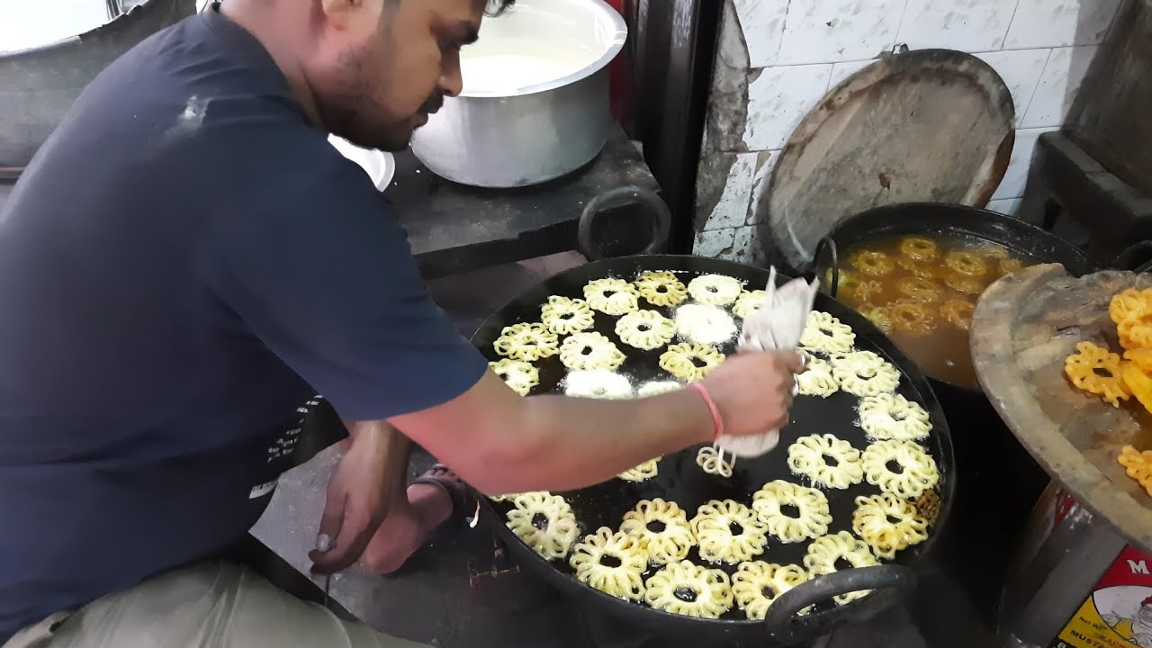 Halvai style Bengali sweet amriti making 😋 #kolkattastreetfood # ...