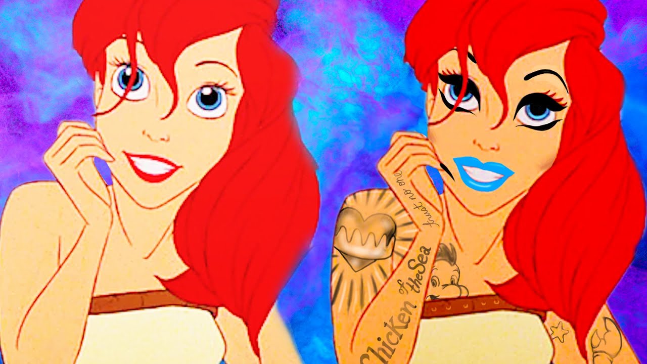 Disney Princesses reimagined with tattoos and piercings  GEEKSPIN