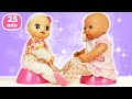 Jeux  la nounou avec bb annabelle et baby alive les poupes vont au pot 