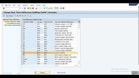Variance splitting in S4 HANA 1809