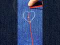 Sew a small tear in the paint to create a design.