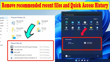 Remove recommended recent files from start menu in windows 11 Clear start menu history in windows 11