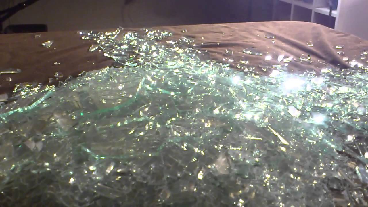 Tempered glass - snap, crackle and popping... - YouTube
