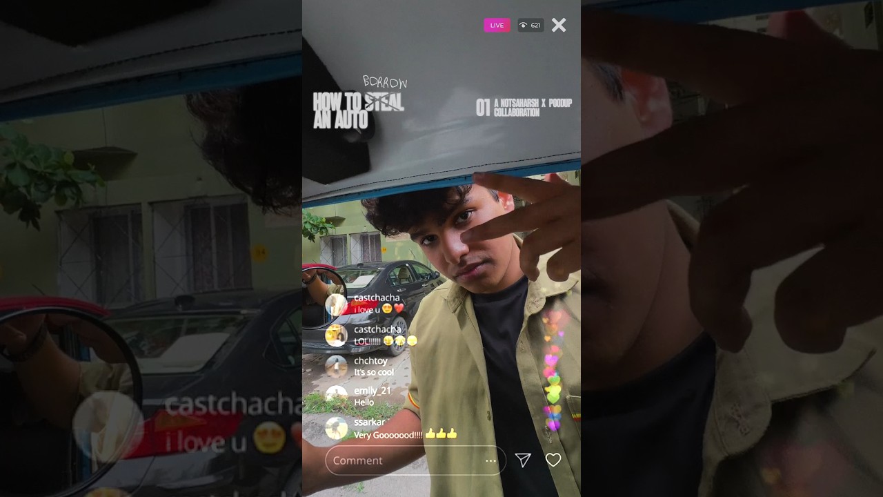 Instagram live w/Pooodup in our AUTO 🤯 | notsaharsh