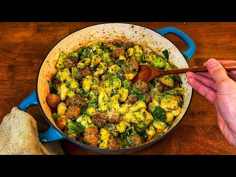 Homemade Gnocchi with Chorizo Pesto - Relaxing Cooking