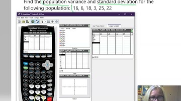 The population variance and St  deviation on the Ti 84
