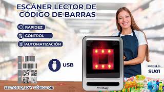 Escáner Lector de Código de Barras y Códigos 1D Y 2D QR SU01 - Conexión USB Windows