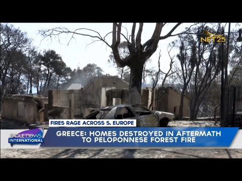 Greece: Homes destroyed in aftermath to Peloponnese forest fire  