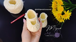 Zapatitos Para Bebé de 0-3 meses Tejido en Punto Gotas de Lluvia a Crochet Tutorial Paso a Paso