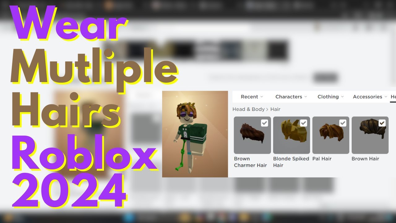 How to equip multiple hairs guide on roblox step by step tutorial